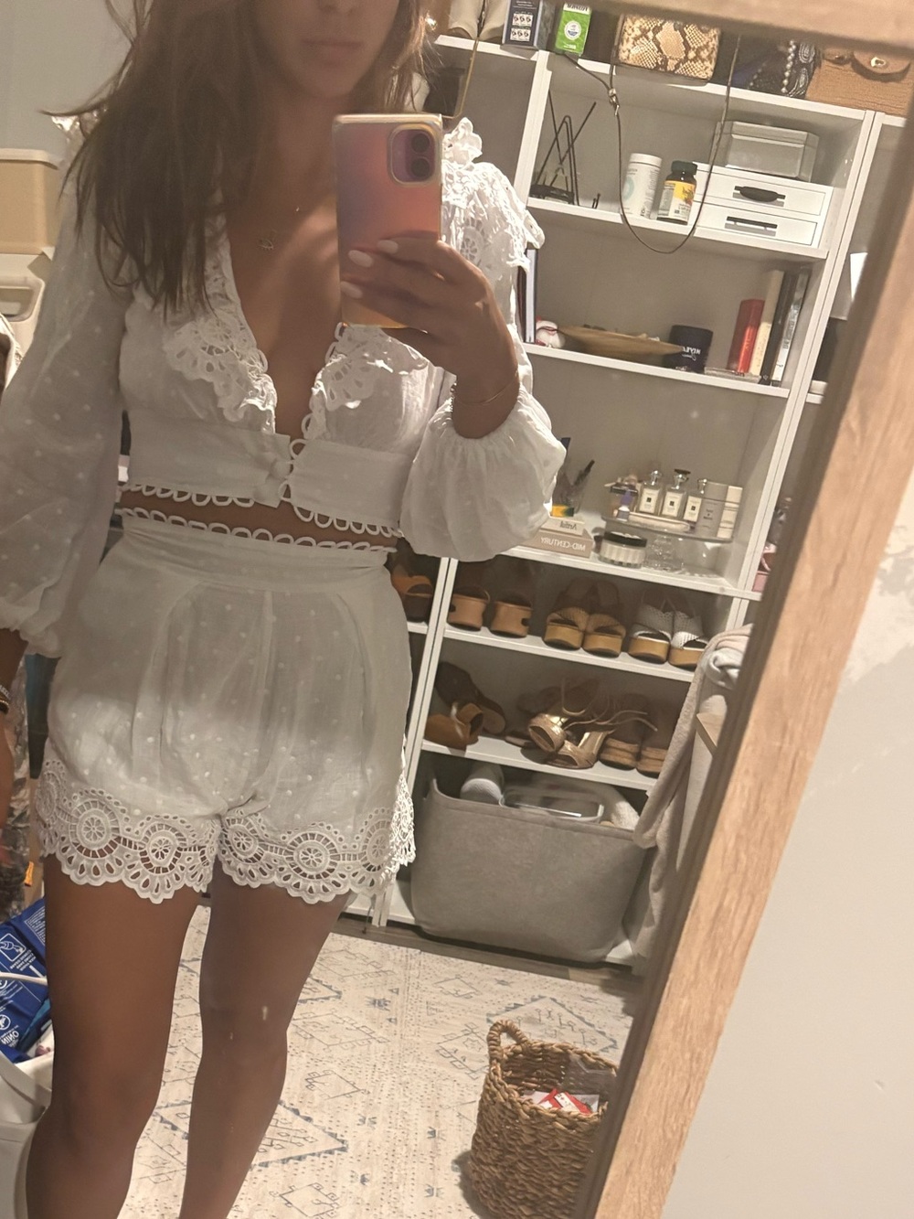 Zimmermann white eyelet linen set